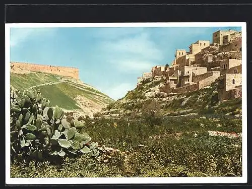 AK Jerusalem, Das Kidrontal mit Blick auf das Dorf Siloa