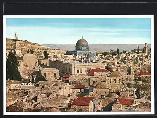 AK Jerusalem, Blick gegen Südosten vom Damaskus-Tor