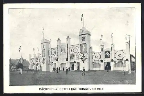 AK Hannover, Bäckerei-Ausstellung 1908