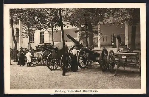 AK Wien, Kriegsausstellung 1916, Abteilung Deutschland, Beutestücke