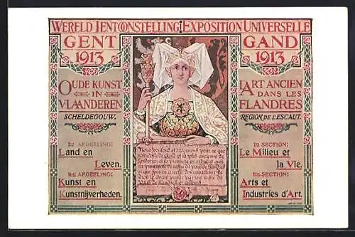 AK Gent, Exposition Universelle 1913, L`Art Ancien dans les Flandres, Ausstellung