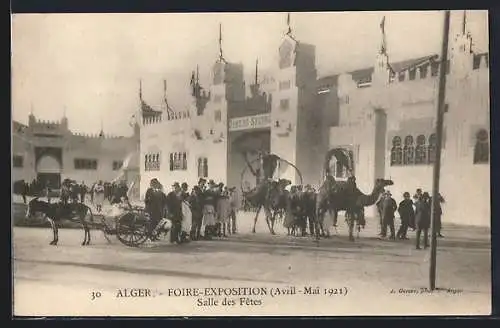 AK Alger, Foire-Exposition 1921, Salle des Fetes