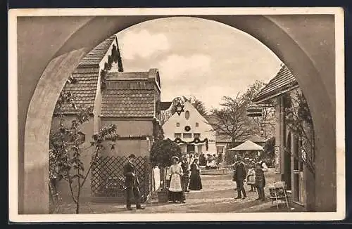 AK Dresden, Internationale Photographische Ausstellung 1909, Partie am Vergnügungseck