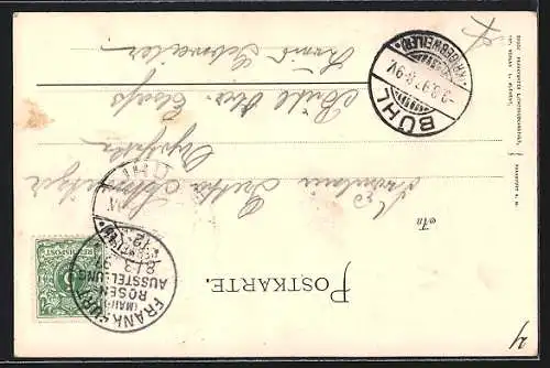 AK Frankfurt a. M., Die Rosen-Ausstellung, Marokkanisches Labyrinth mit Café