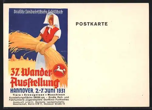 AK Berlin, 39. Wander-Ausstellung 1933 Tiere - Erzeugnisse - Maschinen