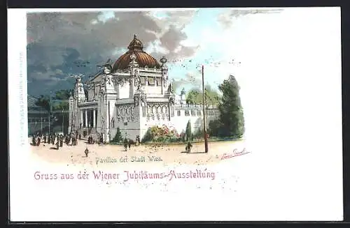 Lithographie Wien, Jubiläums-Ausstellung, Pavillion der Stadt Wien