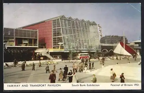 AK London, Festival of Britain 1951, South Bank Exhibition, Ausstellung-Fairway and Transport Pavilion