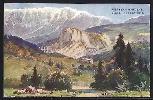 Künstler-AK London, I.R. Austrian Exhibition 1905, Semmering, Western Gardens