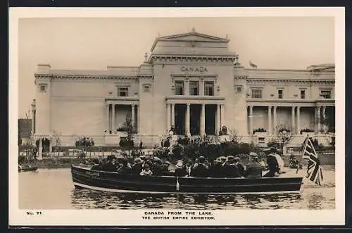 AK London, The British Empire Exibition, Canada from the Lake