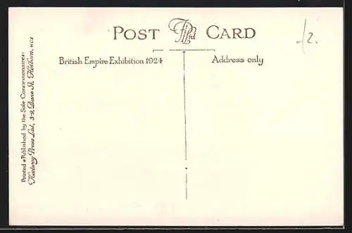 AK London, The British Empire Exibition, Canada from the Lake