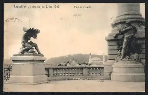 AK Liége, Exposition universelle 1905, Pont de Fragnée