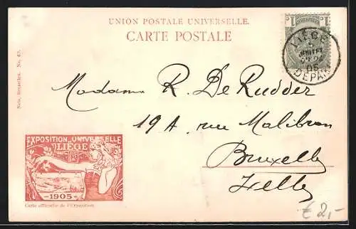 AK Liége, Exposition universelle 1905, Pont de Fragnée