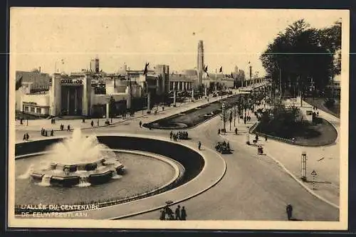 AK Bruxelles, Exposition 1935, L`Allée du Centenaire