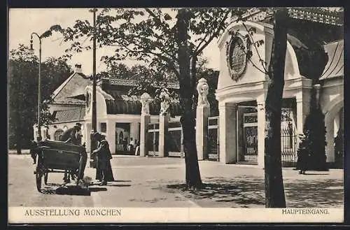 AK München, Ausstellung 1908, Haupteingang