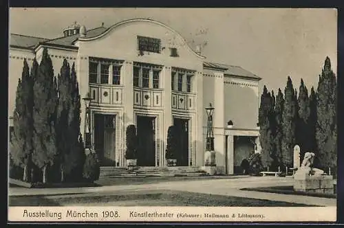 AK München, Ausstellung 1908, Blick auf Künstlertheater