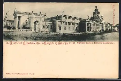 Lithographie München, Kraft- und Arbeitsmaschinen-Ausstellung 1898, Ausstellungshallen