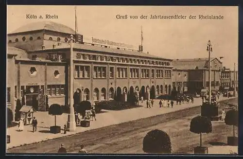 AK Köln a. Rhein, Jahrtausenfeier der Rheinlande, Ausstellungsgebäude