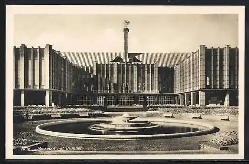 AK Köln, Pressa 1928, Messehof mit Brunnen