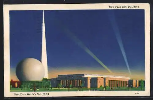 AK New York, World`s Fair / Ausstellung 1939, New York City Building