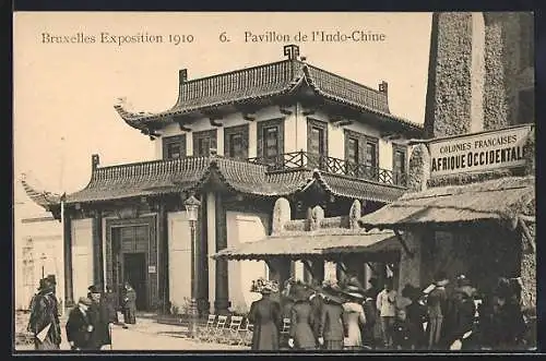 AK Bruxelles, Bruxelles Exposition 1910, Pavillon de l`Indo-Chine