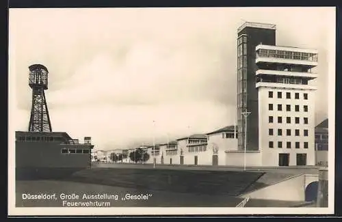 AK Düsseldorf, Grosse Ausstellung Gesolei und Feuerwehrturm