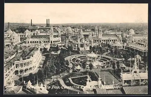 AK London, Coronation Exhibition 1911, View from Flip Flap