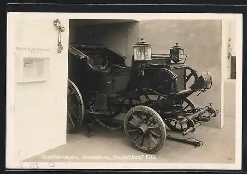 AK Berlin, Ausstellung Deutschland 1936, Goethewagen