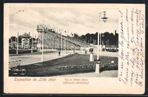 AK Lille, Exposition de Lille 1902, Vue du Water-Chute