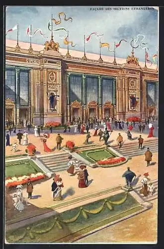 AK Brüssel, Exposition Universelle et Internationale de Bruxelles 1910, Facade des Sections Etrangères