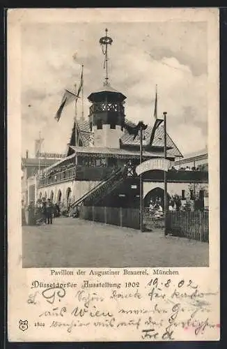 AK Düsseldorf, Ausstellung 1902, Pavillon der Augustiner Brauerei