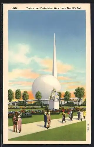 AK New York, NY, New York`s World Fair, Trylon and Perisphere