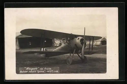 Foto-AK Nieuport de chasse, Moteur rotatif Gnôme