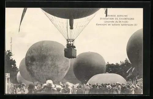 AK Champagne, Grande Semaine d`Aviation de, Concours de ballons sphériques