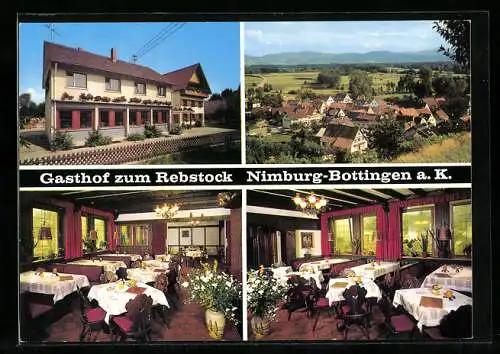 AK Bottingen, Das Gasthaus zum Rebstock v. R. Gehring, mit Speiseraum