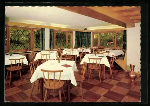 AK Lenzkirch /Schwarzwald, Das Hotel Adler-Post v. G. Rauth, Speisesaal