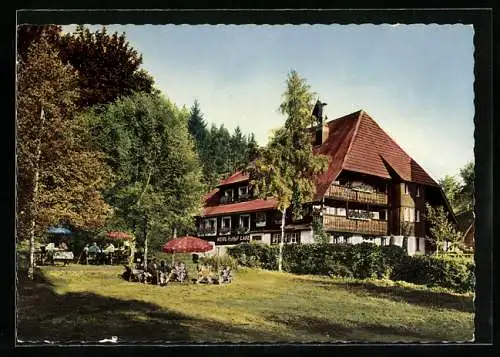 AK Gütenbach /Schwarzwald, Hotel-Café Bachhof v. Karl Baudendistel