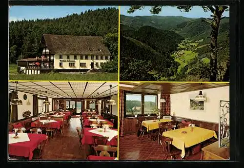 AK Fohrenbühl /Schwarzwald, Gasthof-Pension Schwanen v. Karl Lauble, mit Innenansichten