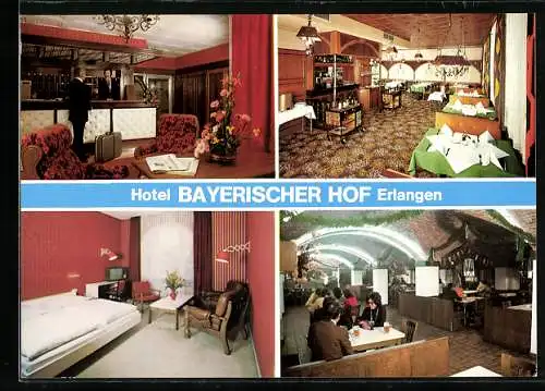 AK Erlangen, Hotel-Restaurant Bayerischer Hof, Innenansichten, Henkestrasse 28