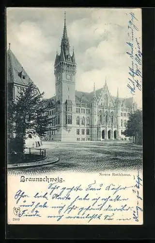 AK Braunschweig, Partie am neuen Rathaus