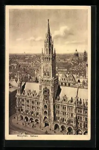 AK München, Blick auf das Rathaus