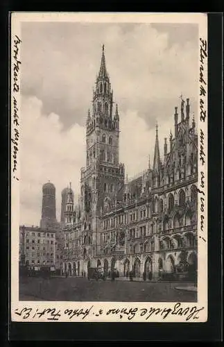 AK München, Blick zum Rathaus
