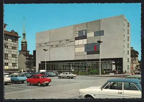 AK Dortmund, Stadt- und Landesbibliothek mit Reinoldikirche