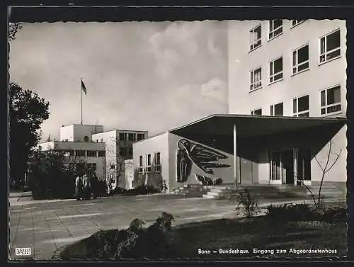 AK Bonn, Bundeshaus, Eingang zum Abgeordnetenhaus