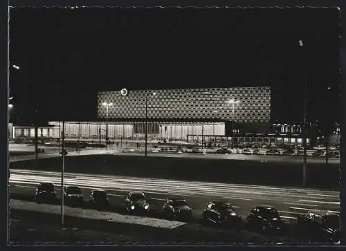 AK Braunschweig, Der neue Hauptbahnhof bei Nacht