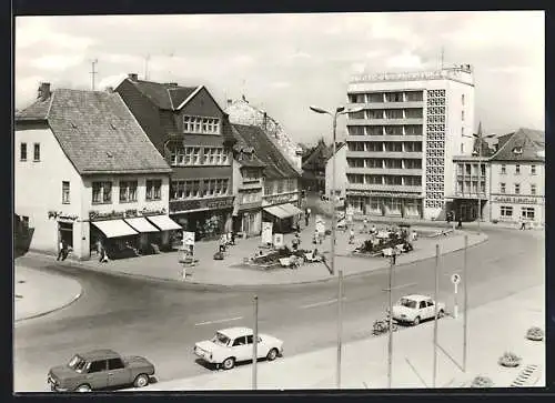 AK Mühlhausen, Wilhelm-Pieck-Platz mit Hotel Stadt Mühlhausen