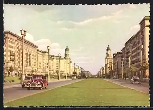 AK Berlin, Blick in die Stalinallee