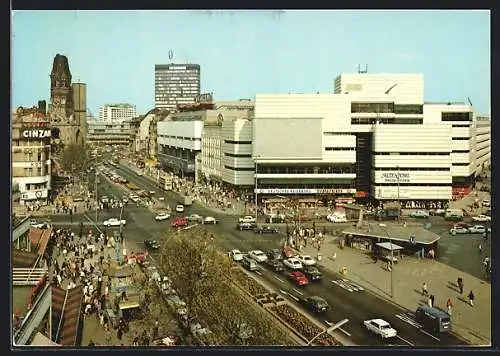 AK Berlin, der Kurfürstendamm aus der Vogelschau