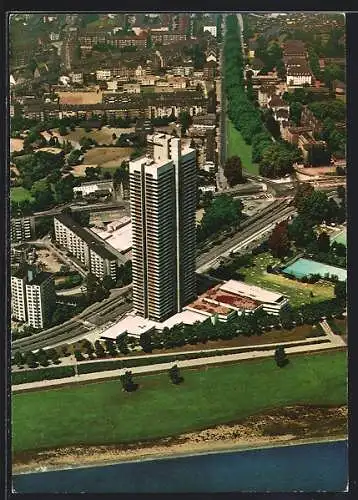 AK Köln, Colonia-Haus, Luftaufnahme