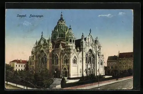 AK Szeged, Zsinagoga, Ansicht der Synagoge