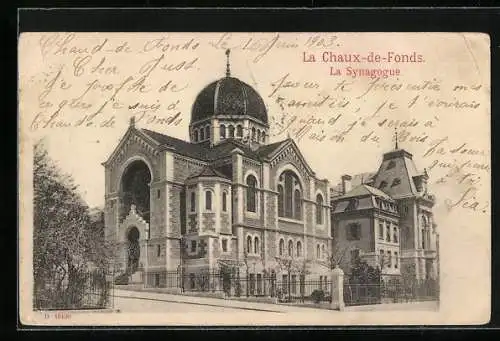 AK La Chaux-de-Fonds, La Synagogue